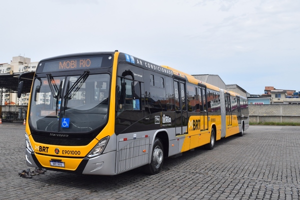 One of the buses that will join the Rio de Janeiro BRT system between 2023 and 2024