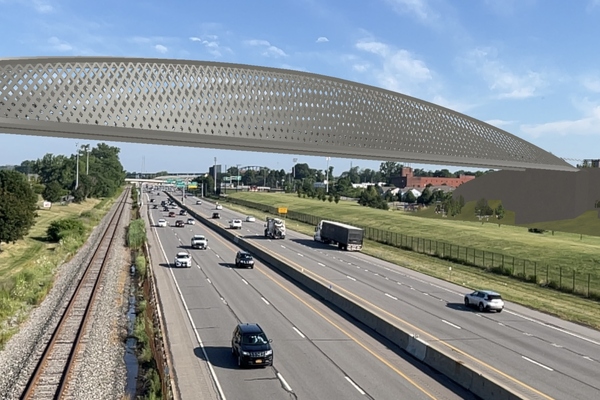 InCitu used augmented reality to help visualise a future bridge and terrain for a project in Buffalo