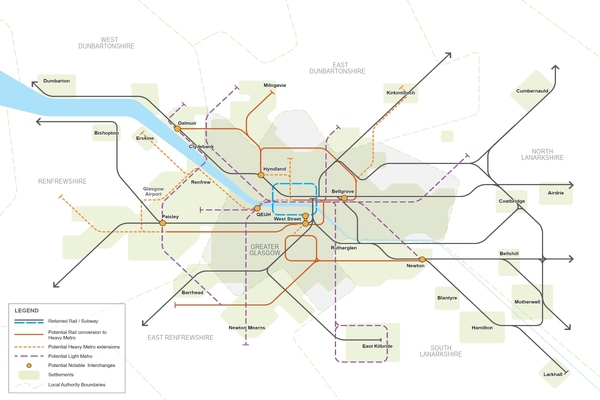 Clyde Metro confirmed as transport priority for Glasgow