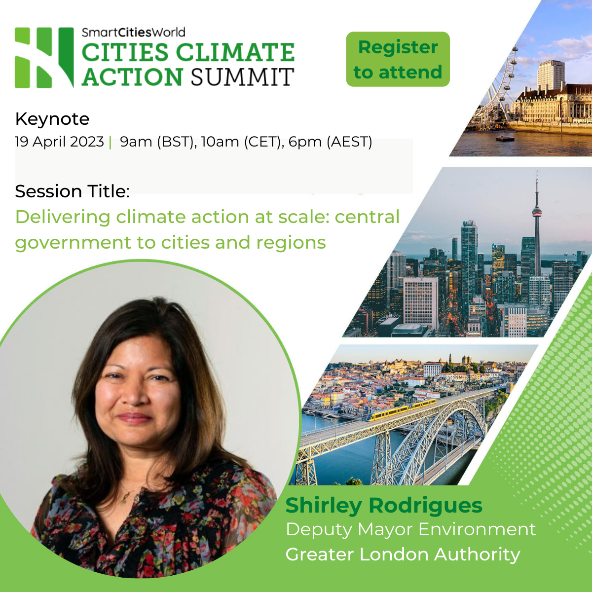 Smart Cities World CCAS2023 Agenda Opening keynote Delivering