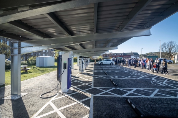 Dundee unveils EV charging hub with rainwater harvesting