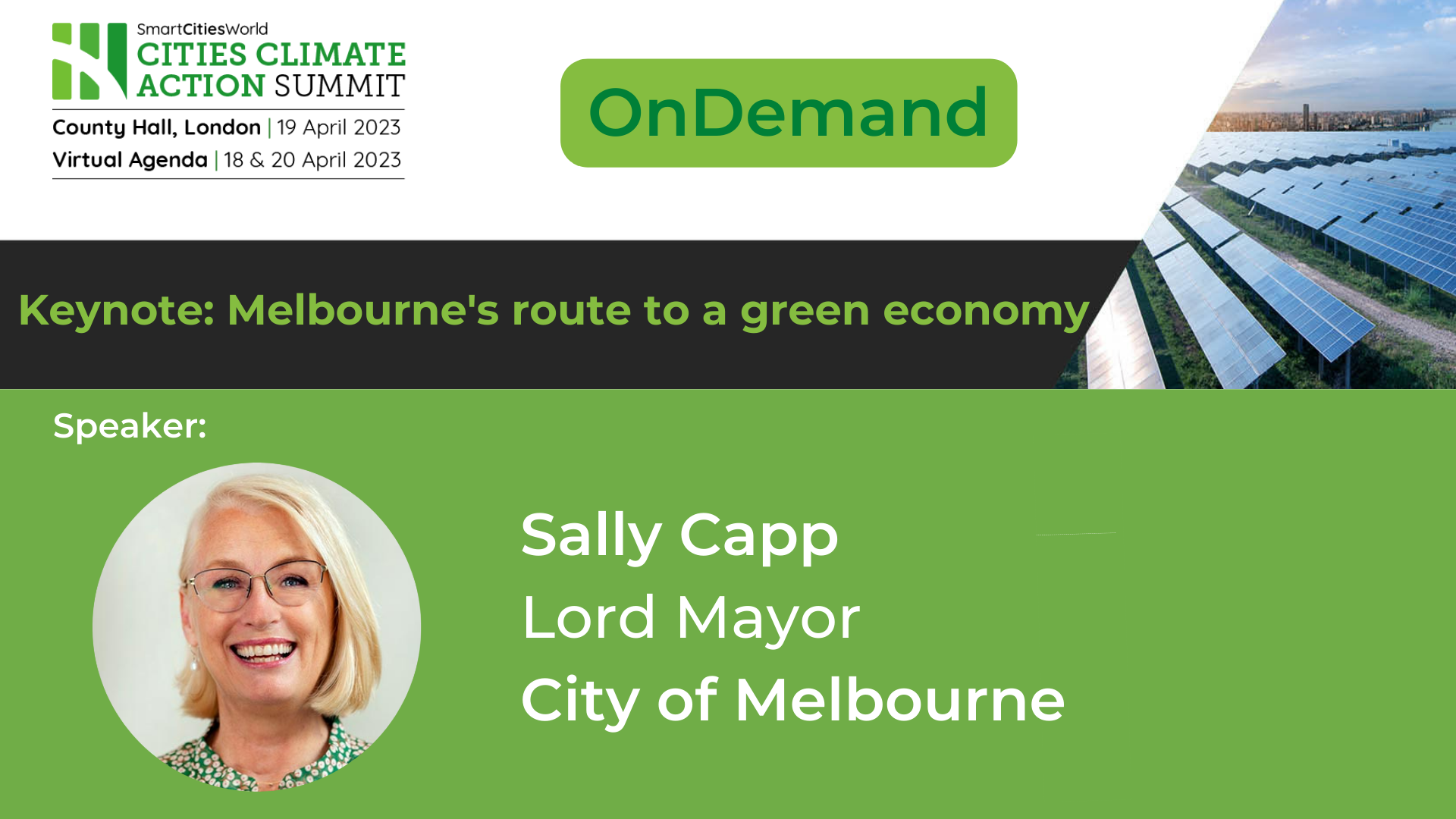 OnDemand Keynote: Sally Capp, Lord Mayor, City of Melbourne