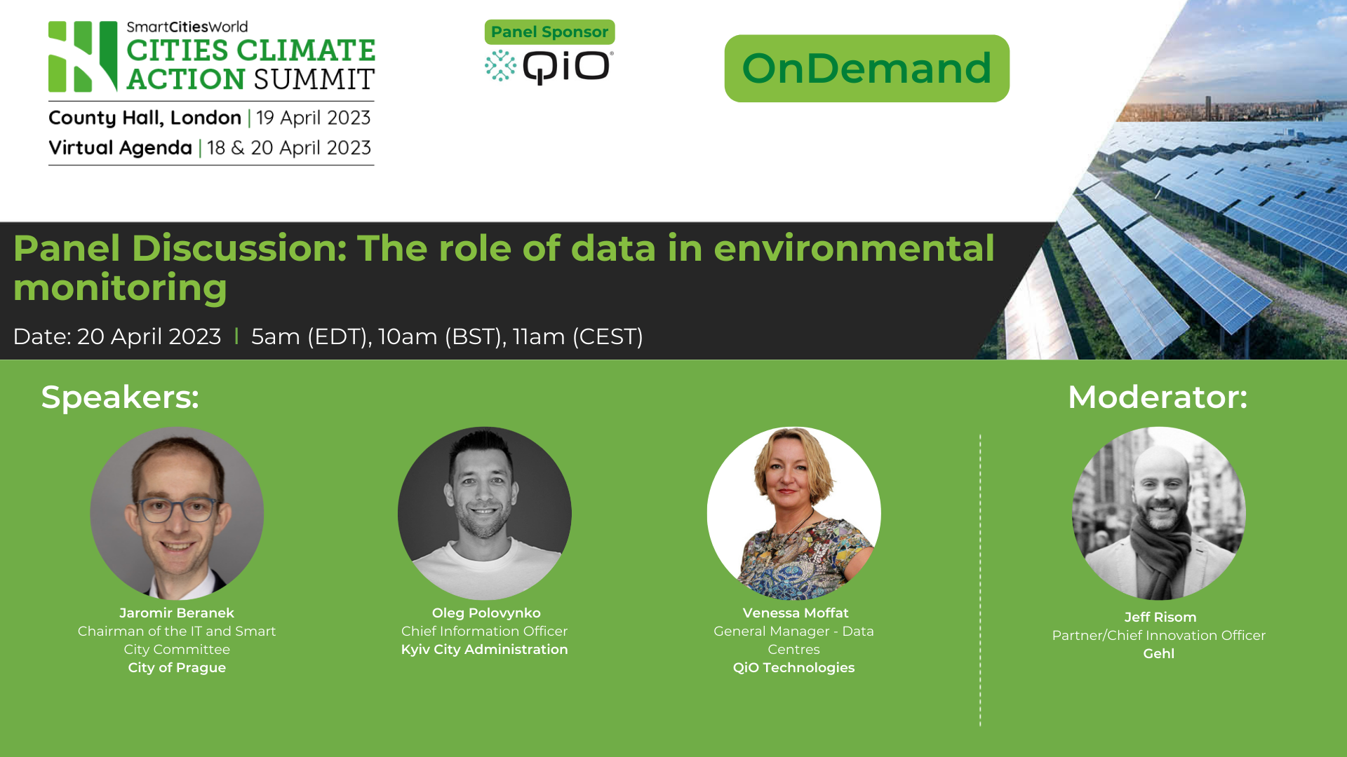 OnDemand Panel discussion: The role of data in environmental monitoring
