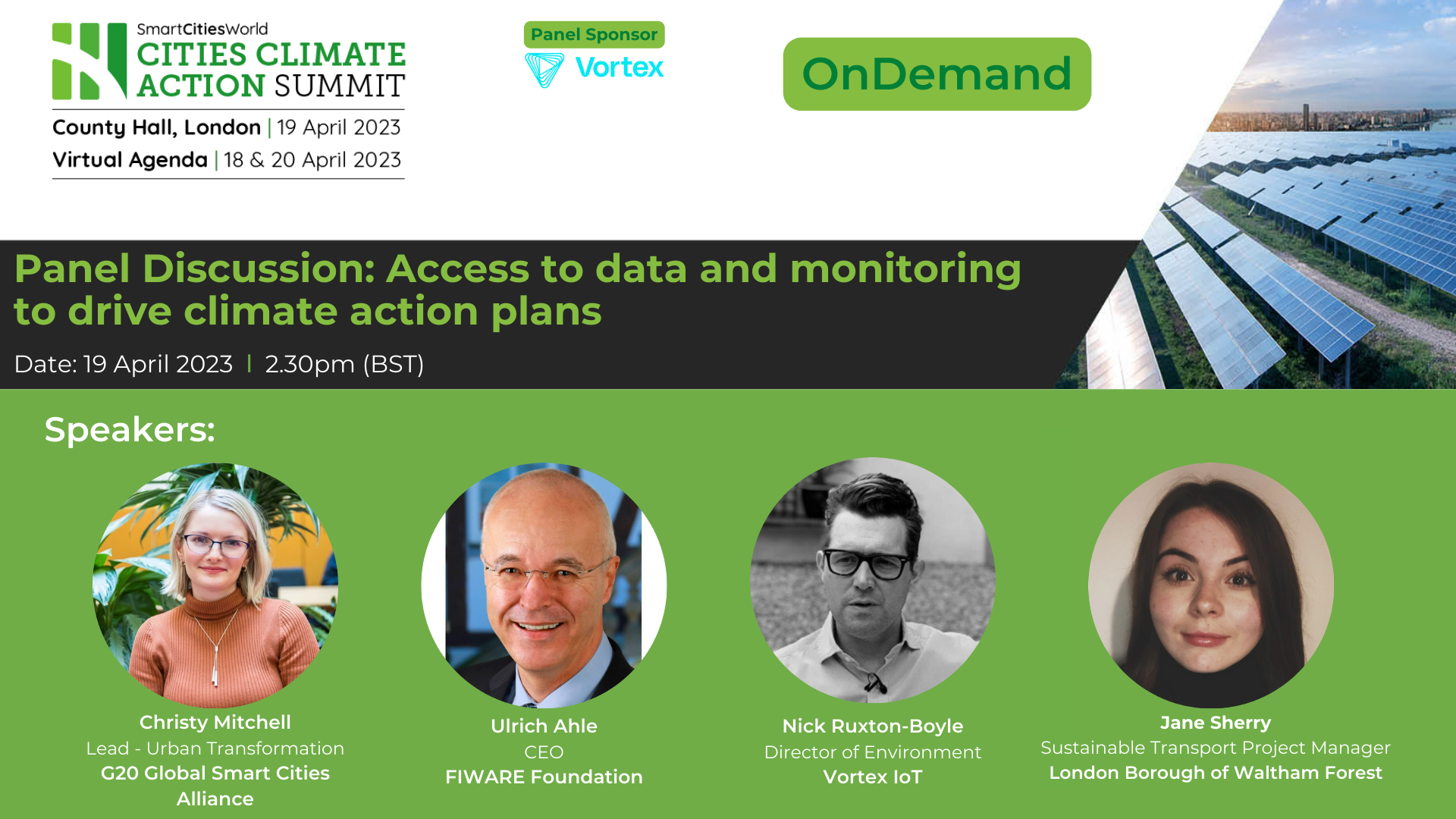 OnDemand Panel discussion: Access to data and monitoring to drive climate action plans