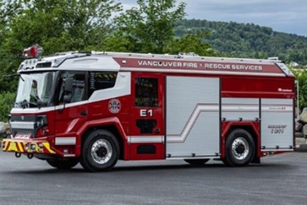 Vancouver introduces Canada’s first electric fire engine