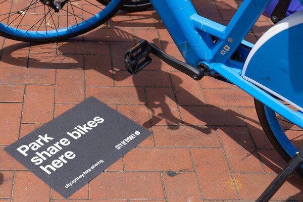 Sydney pilots designated parking zones for shared bikes