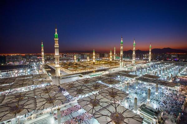 An aerial view of the Prophet's Mosque in Medina_smart cities_Adobe.jpg