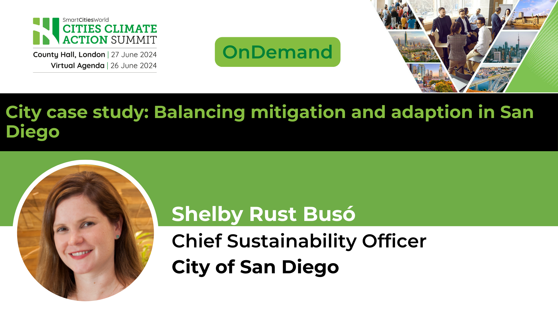 Day 1 - OnDemand City case study: Balancing mitigation and adaptation in San Diego