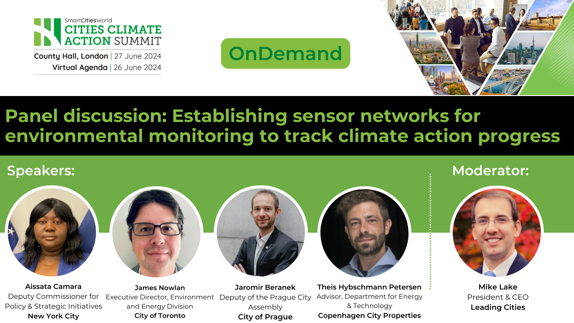 Day 1 - OnDemand Panel discussion: Establishing sensor networks for environmental monitoring to track climate action progress