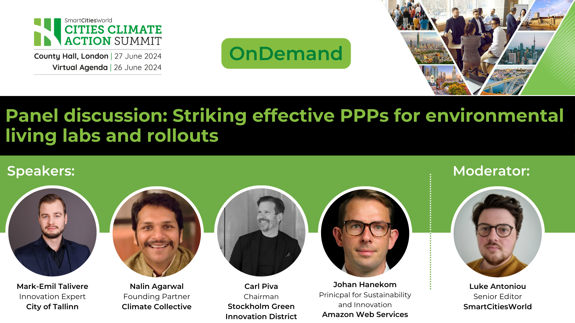 Day 1 - OnDemand Panel discussion: Striking effective PPPs for environmental living labs and rollouts