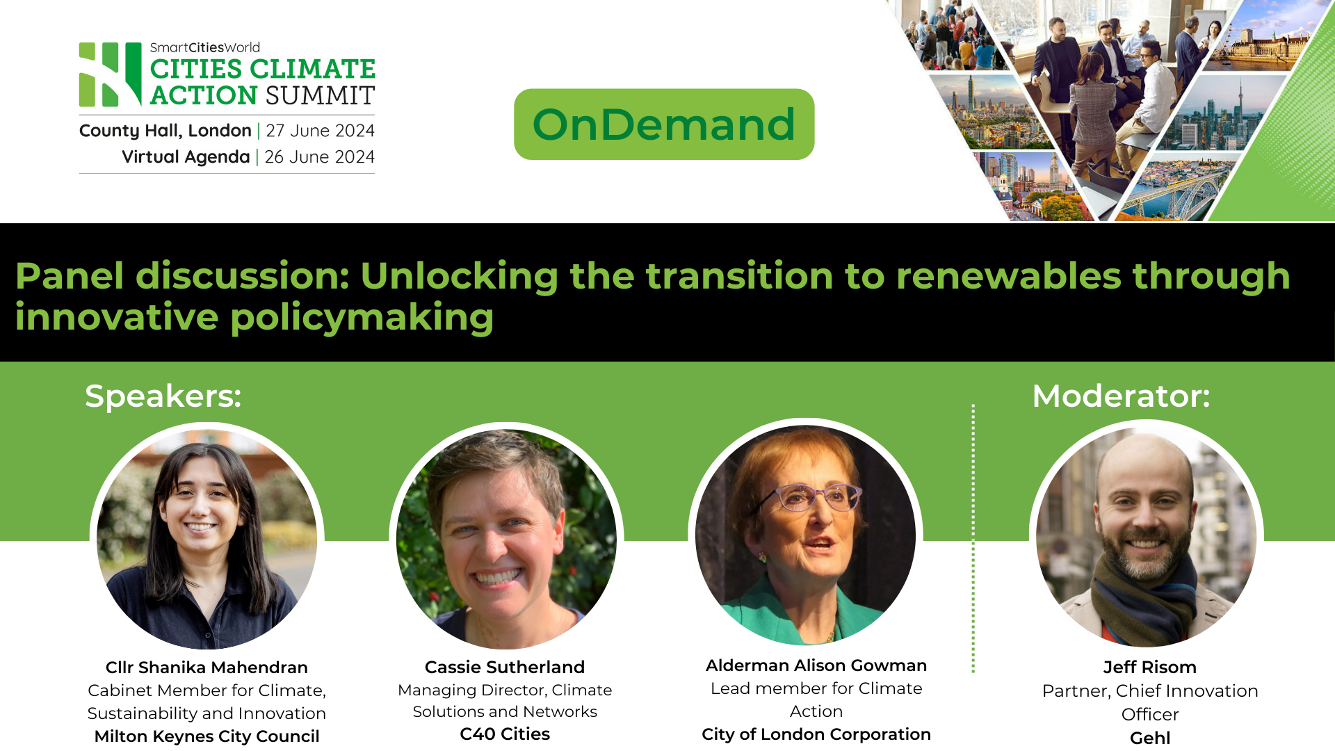 Day 2 - OnDemand Panel discussion: Unlocking the transition to renewables through innovative policymaking