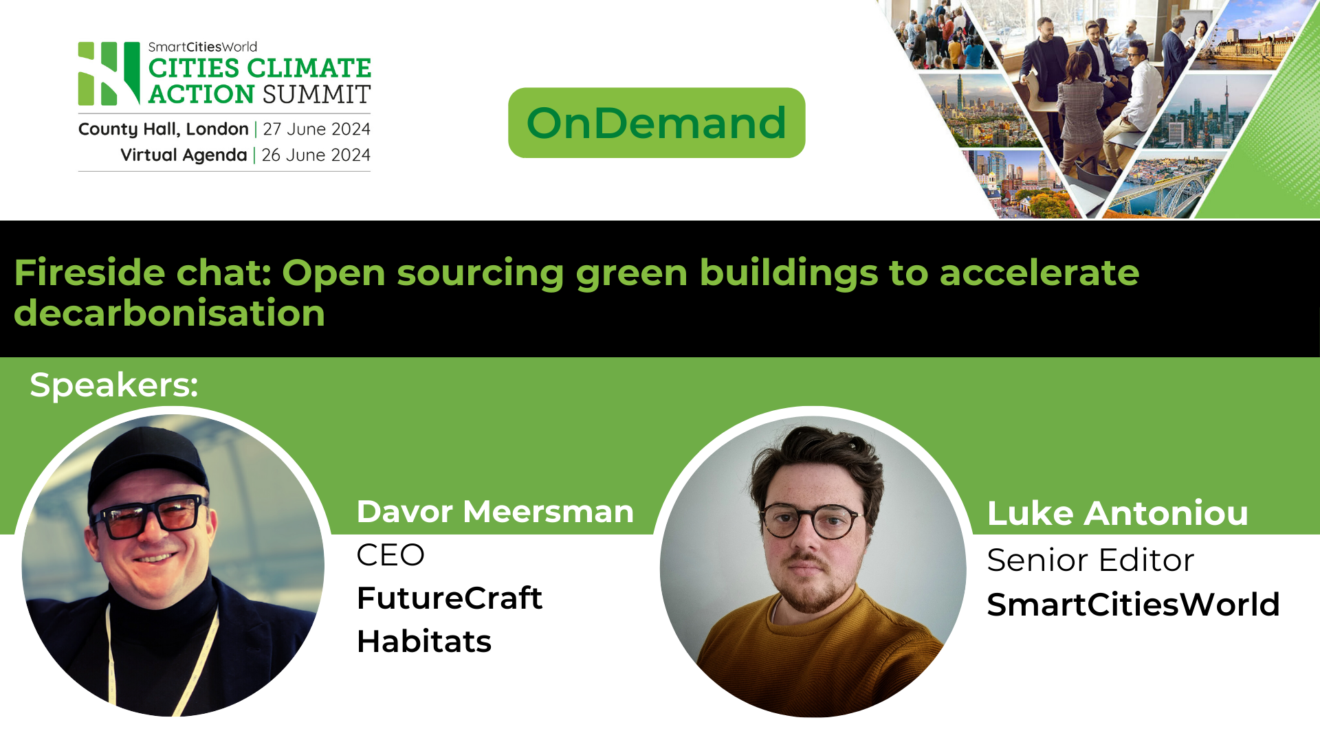 Day 2 - OnDemand Fireside chat: Open sourcing green buildings to accelerate decarbonisation