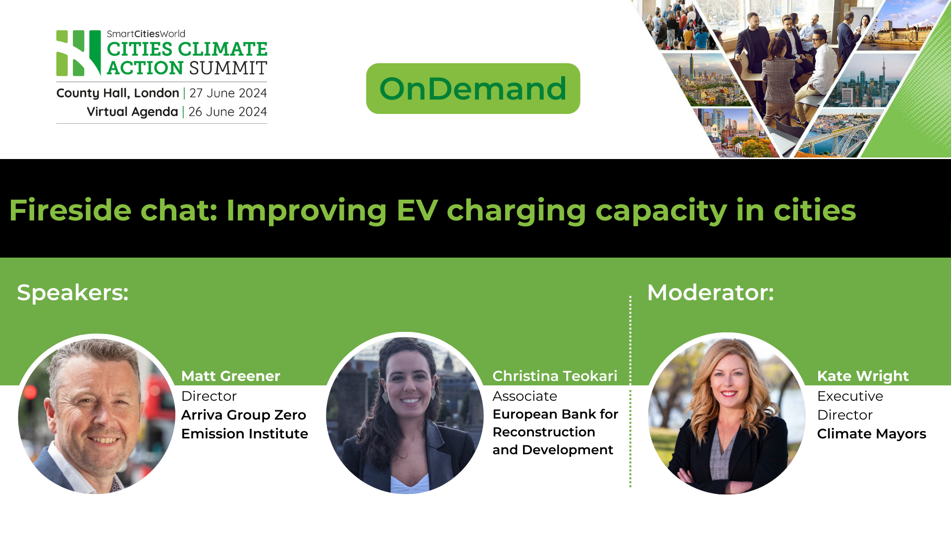 Day 2 - OnDemand Fireside chat: Improving EV charging capacity in cities