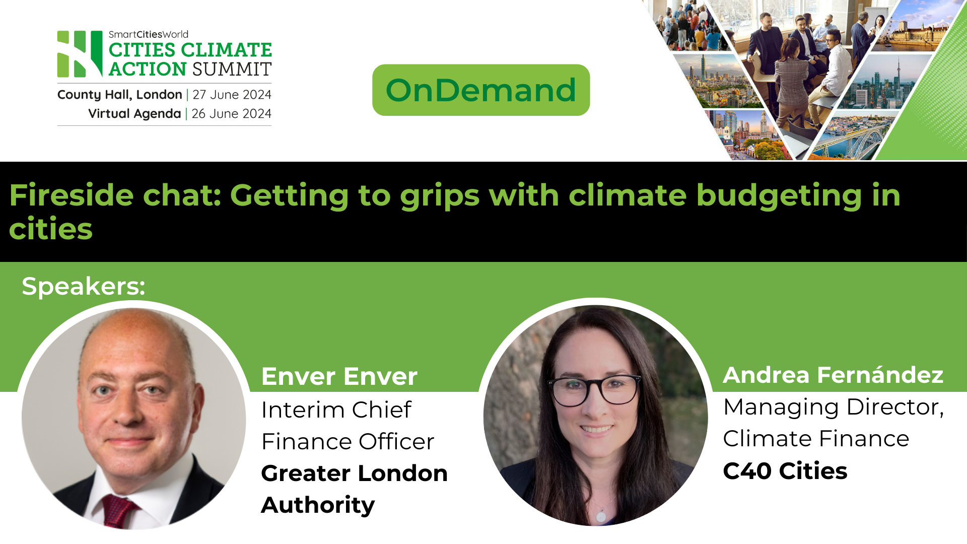 Day 2 - OnDemand Fireside chat: Getting to grips with climate budgeting in cities