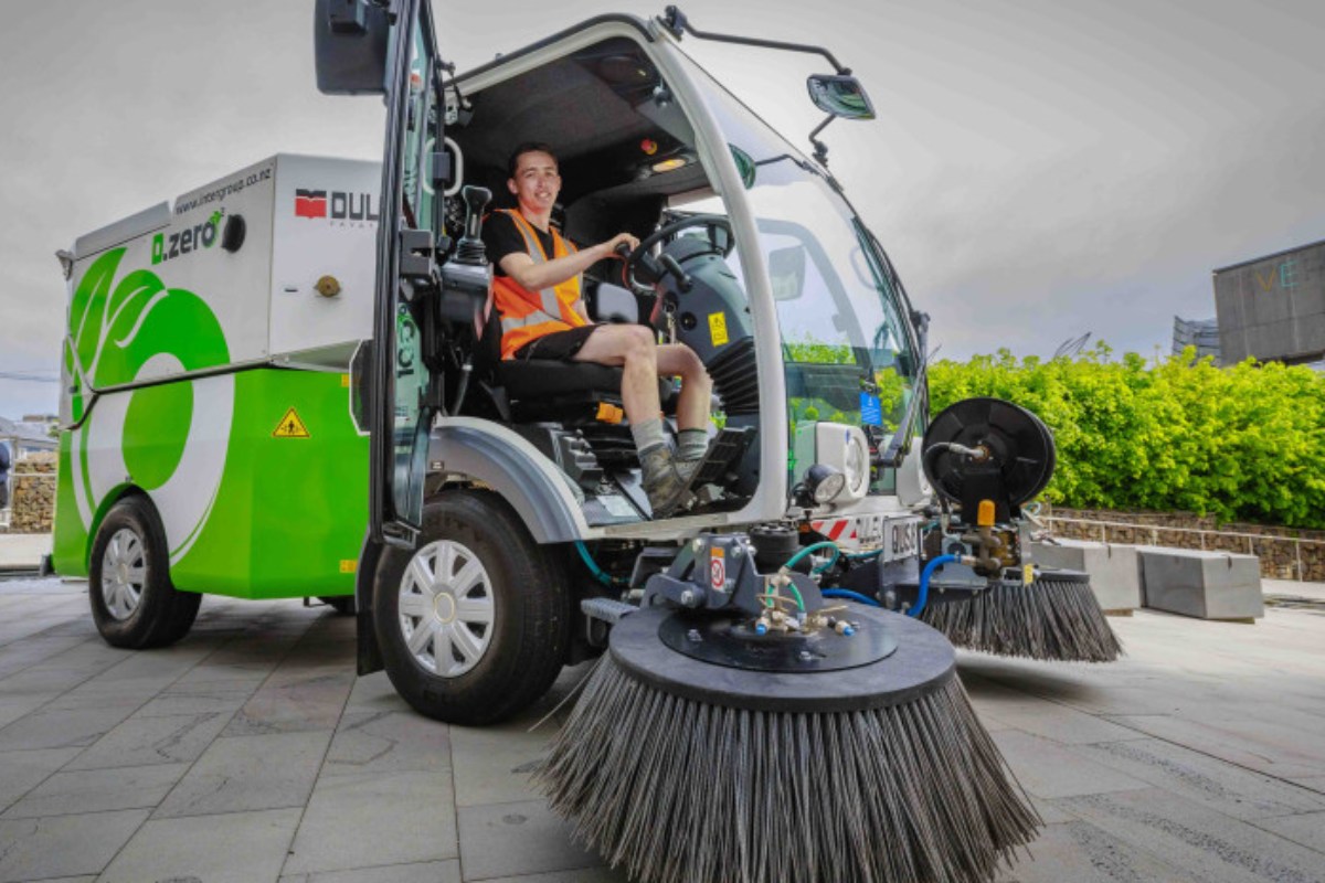 Christchurch launches electric cycle route sweeper