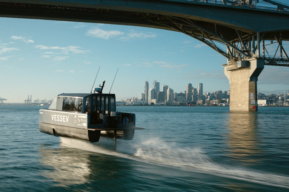 Electric hydrofoil joins New Zealand ferry fleet