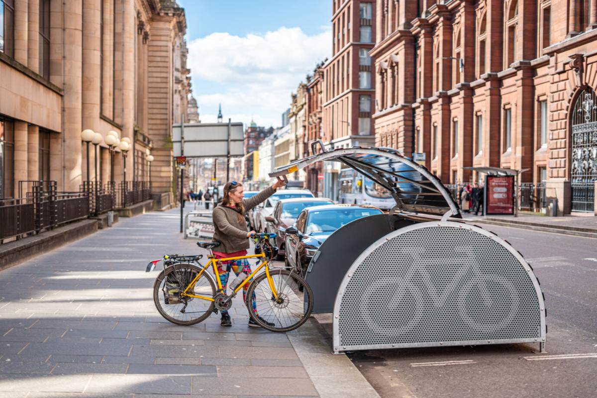 Glasgow expands cycle storage scheme with Cyclehoop