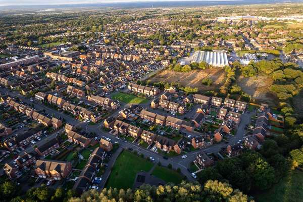 residential aerial of Milton Keynes smart cities Adobe