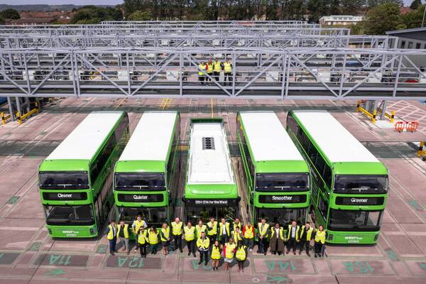 Hengrove drone shot Bristol First Bus depot smart cities PR