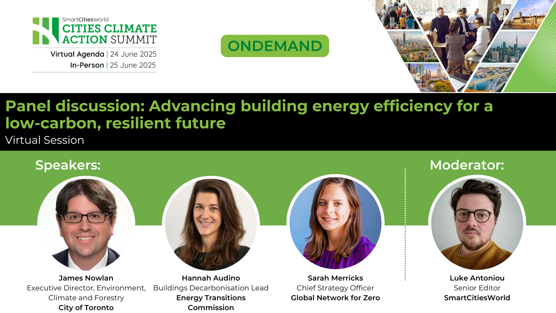 OnDemand Panel discussion: Advancing building energy efficiency for a low-carbon, resilient future
