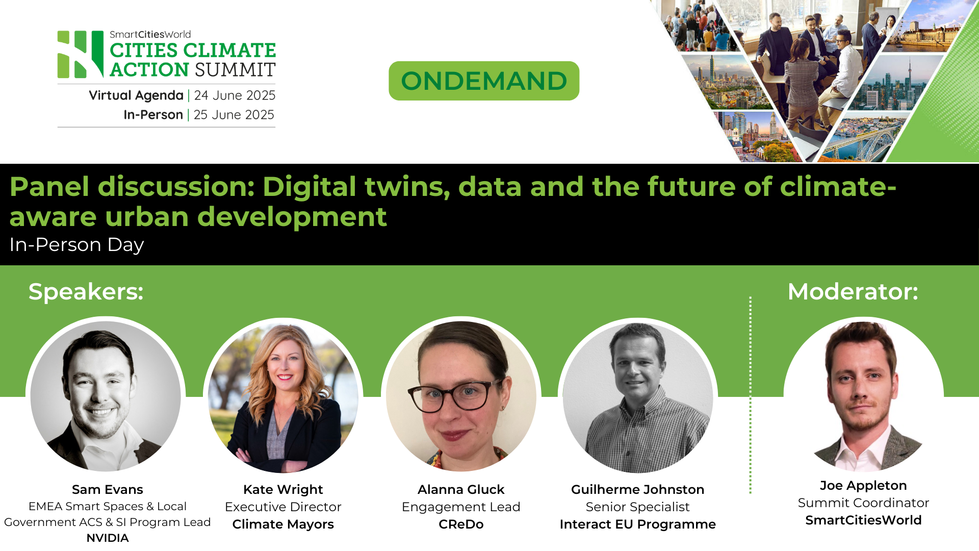 OnDemand Panel discussion: Digital twins, data, and the future of climate-aware urban development