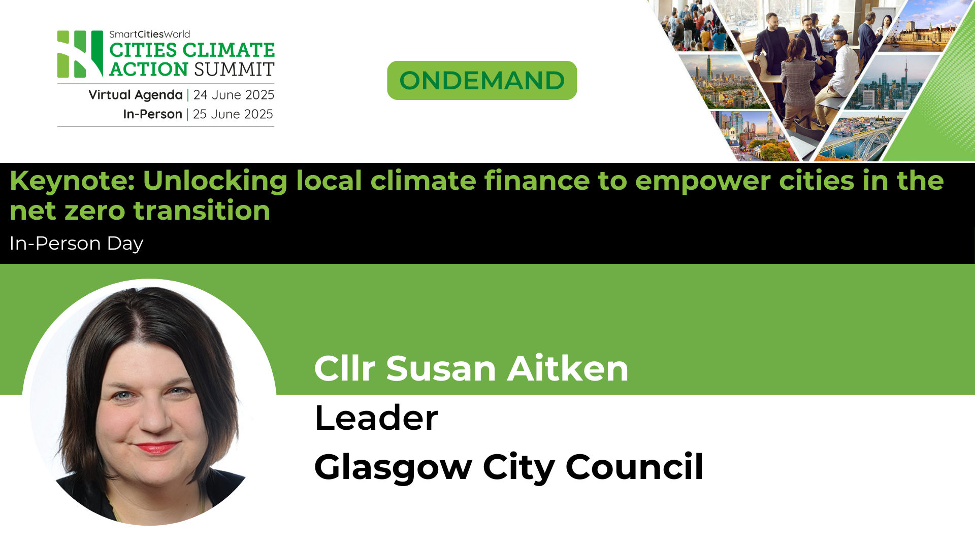 OnDemand Keynote: Unlocking local climate finance to empower cities in the net zero transition