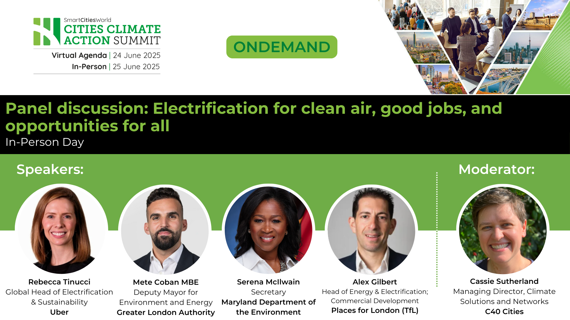 OnDemand Panel discussion: Electrification for clean air, good jobs, and opportunities for all