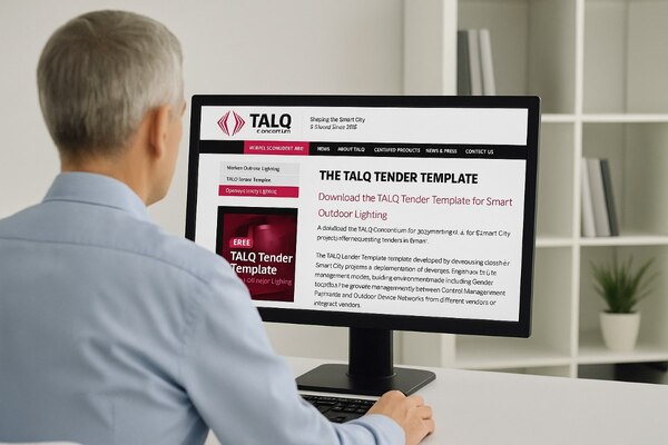Talq smart lighting template smart cities PR