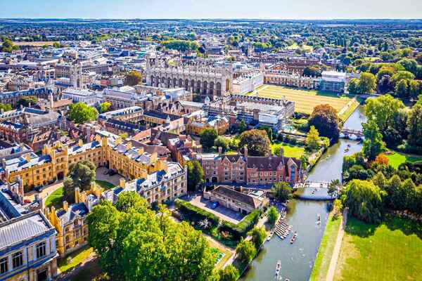 aerial of River Cam and Cambridge smart cities Adobe