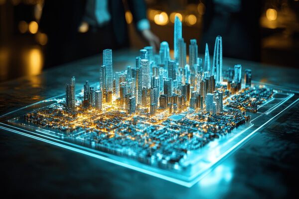 city model in 3D smart cities Adobe