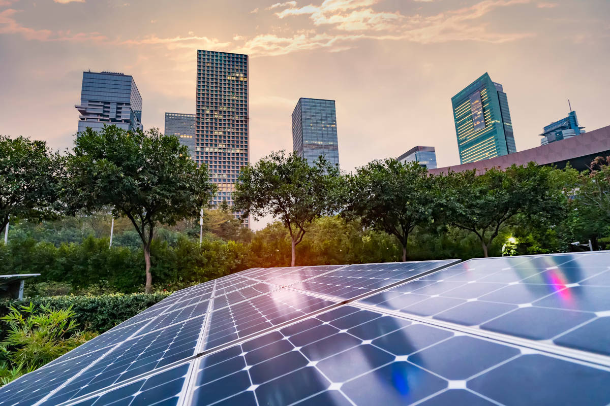 Solar renewable energy in city Solar renewable energy in city