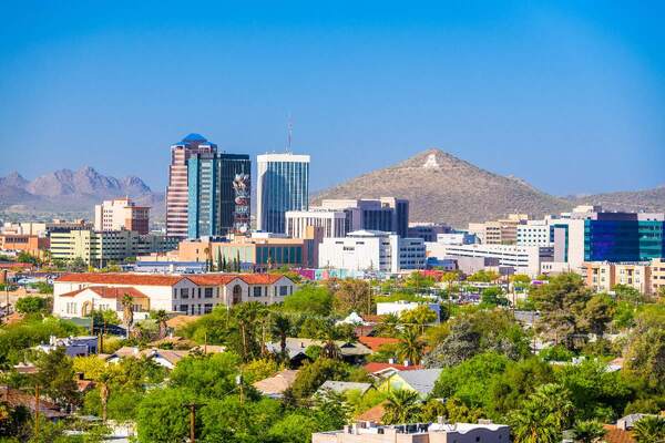 Tucson skyline day time smart cities Adobe