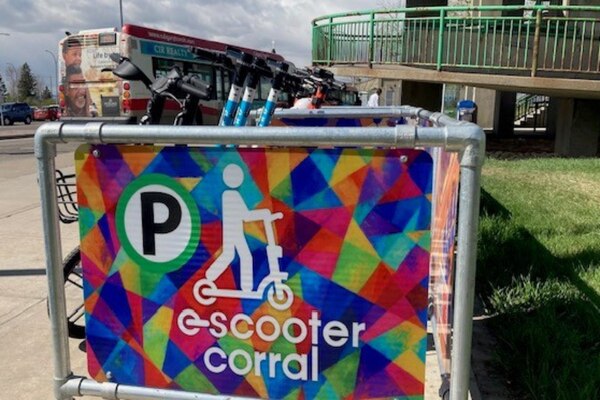 e scooter corral in Calgary smart cities PR