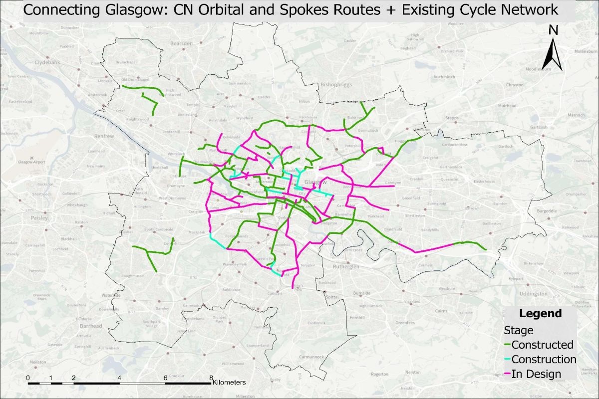 Glasgow prioritises 54km of safer walking and cycling routes