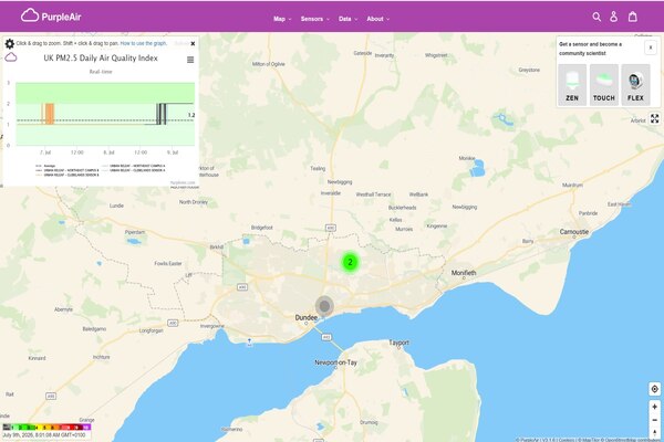 Purple Air Dundee smart cities PR
